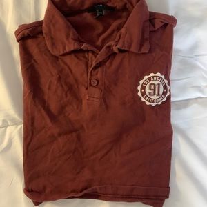 Forever 21 Letter Graphic Collared Cropped Tee